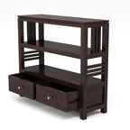 Sheesham KendalWood Pre Assemble Console Table Furniture for Living Room Kitchen Rack Book Shelves Walnut Finish