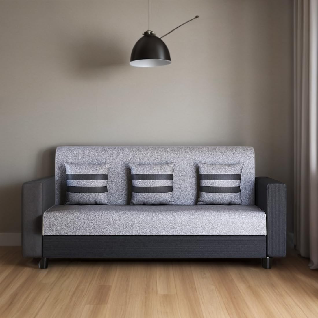 Sheesham Wood 3 Seater Sofa for Living Room | Fabric 3 Seater Sofa Set | Sofa for Home & Office