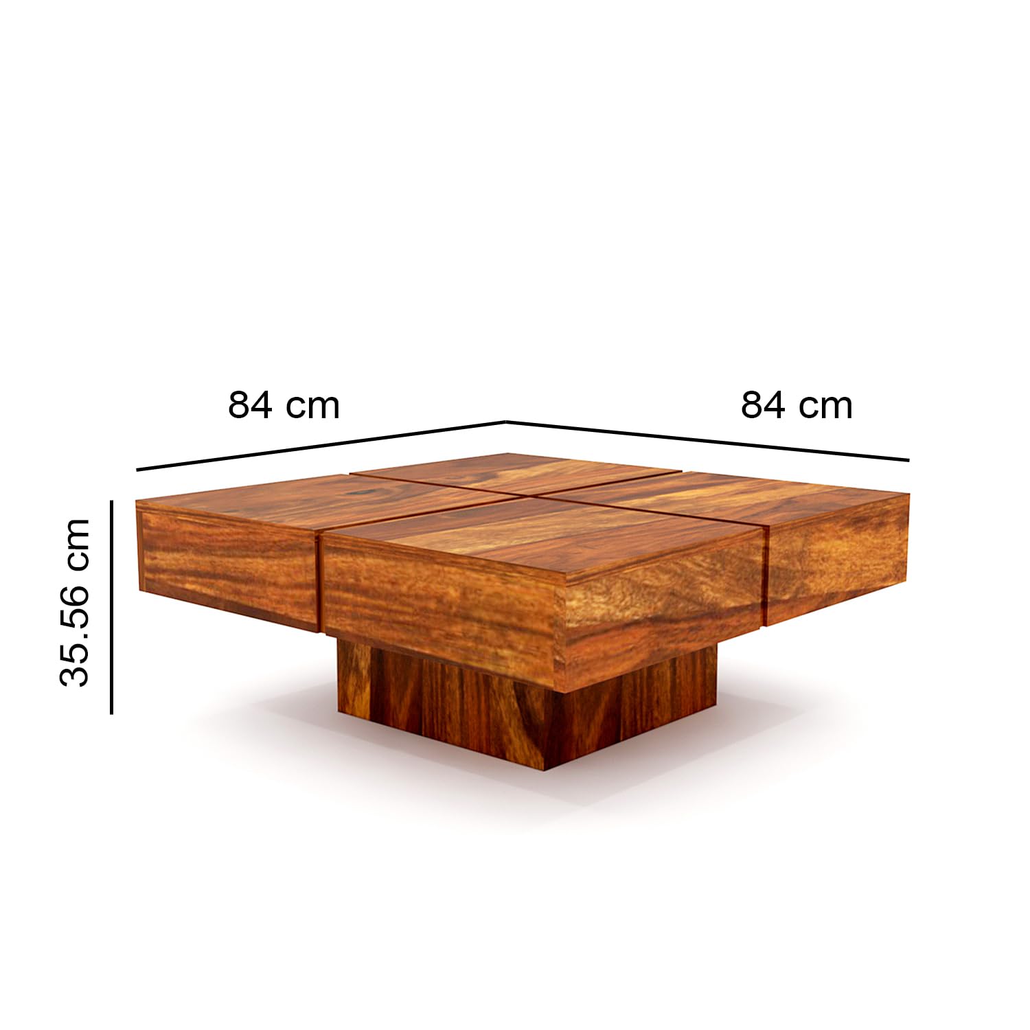 Premium Sheesham Wood Coffee Table for Living Room| Solid Wood Coffee Table, Center Table, Tea Table | Wooden Coffee Table | Best Furniture for Home