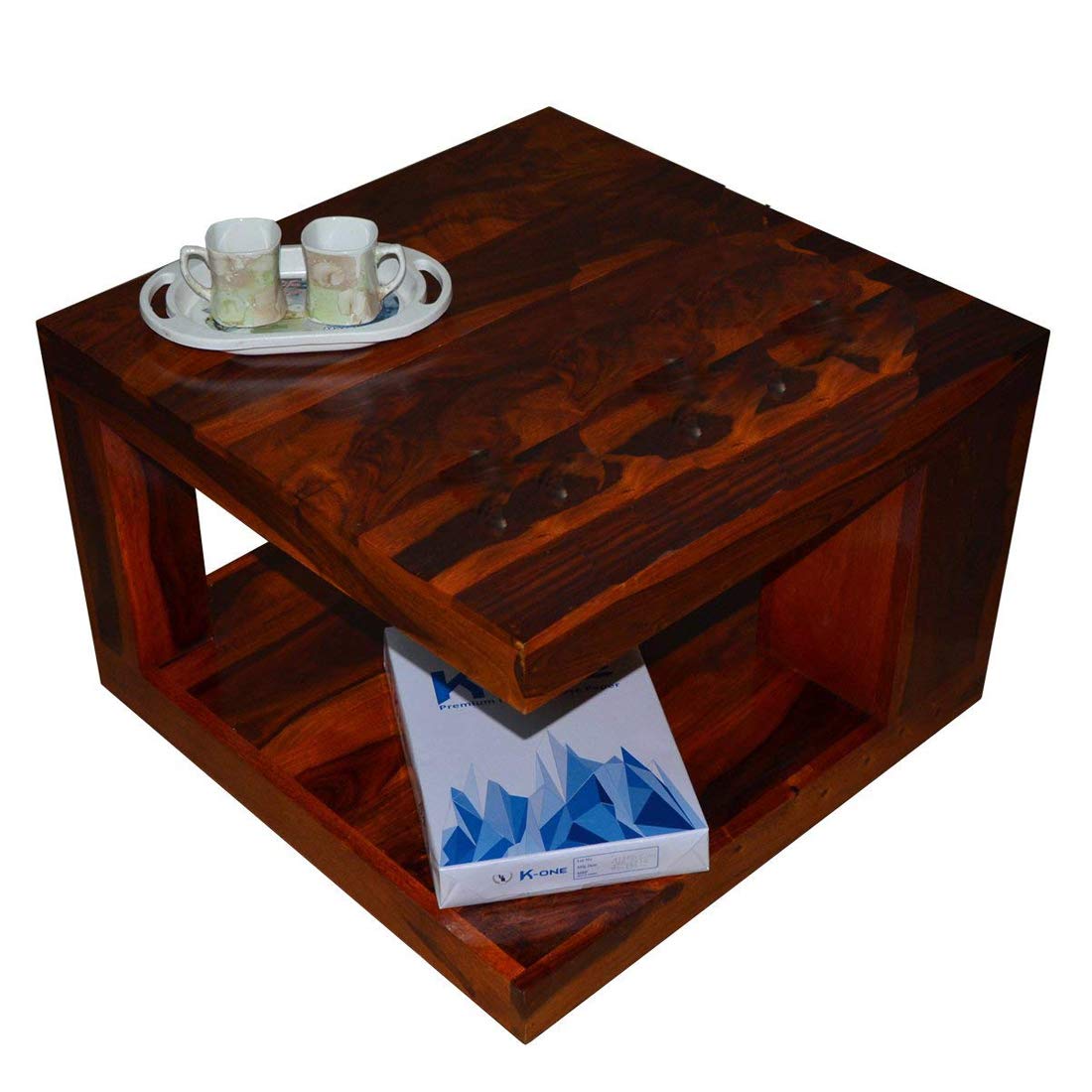 Sheesham Wood Square Shape Center Table | Coffee Table for Living Room Furniture