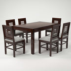 Sheesham Wood Dining Table(57x35) with 6 Chairs | 6 Seater Dining Set | Wooden Dining Table with Chair - Dining Room Furniture