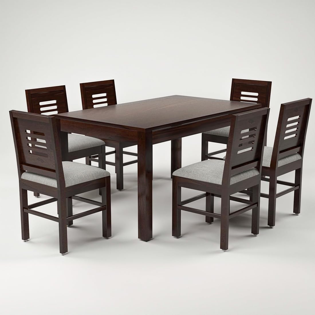 Sheesham Wood Dining Table(57x35) with 6 Chairs | 6 Seater Dining Set | Wooden Dining Table with Chair - Dining Room Furniture