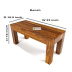 heesham Wood Dining Table with 3 Chairs 1 Bench | 4 Seater Dining Set | Wooden Dining Table with Chair || Dining Room Furniture