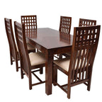 Sheesham Wood Dining Table(57x35) with 6 Chairs | 6 Seater Dining Set | Wooden Dining Table with Chair - Dining Room Furniture