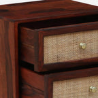 Sheesham Wooden Side Table for Living Room, Bedroom | Wooden Side Table | Bedside Table for Bedroom with Drawers