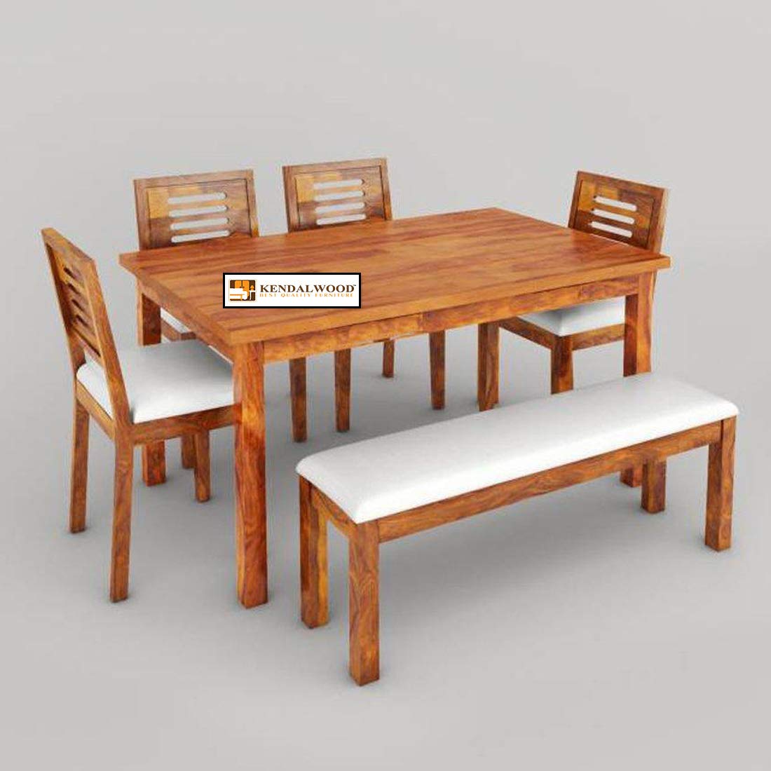 Solid Wood 6 Seater Dining Set | (57 x 35) Dining Table with 6 Chair | Dining Room Furniture