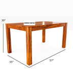 Sheesham Wood Dining Table(57x35) with 4 Chairs & 1 Bench |6 Seater Dining Set | Wooden Dining Table with Chair | Dining Room Furniture