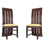 Modern Home Furniture | Solid Wood Dining Chair Set of 2 | Study & Multipurpose Chair for Home & Office | Honey Finish | Pre Assembled (Ready to Use)