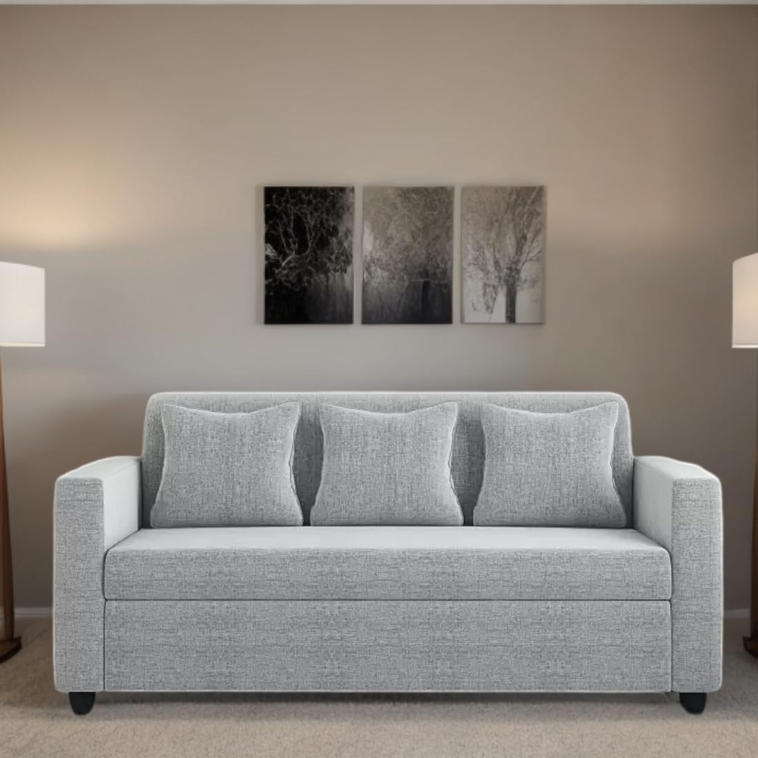 3 Seater Fabric Sofa Set for Living Room Furniture | 3 Seater Sofa Set | Sofa for Home & Office