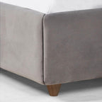Engineered Wood Upholstered King Size Bed | Wooden Bed for Living Room | Bedroom Bed for Home | Bed for Without Storage | Grey Finish