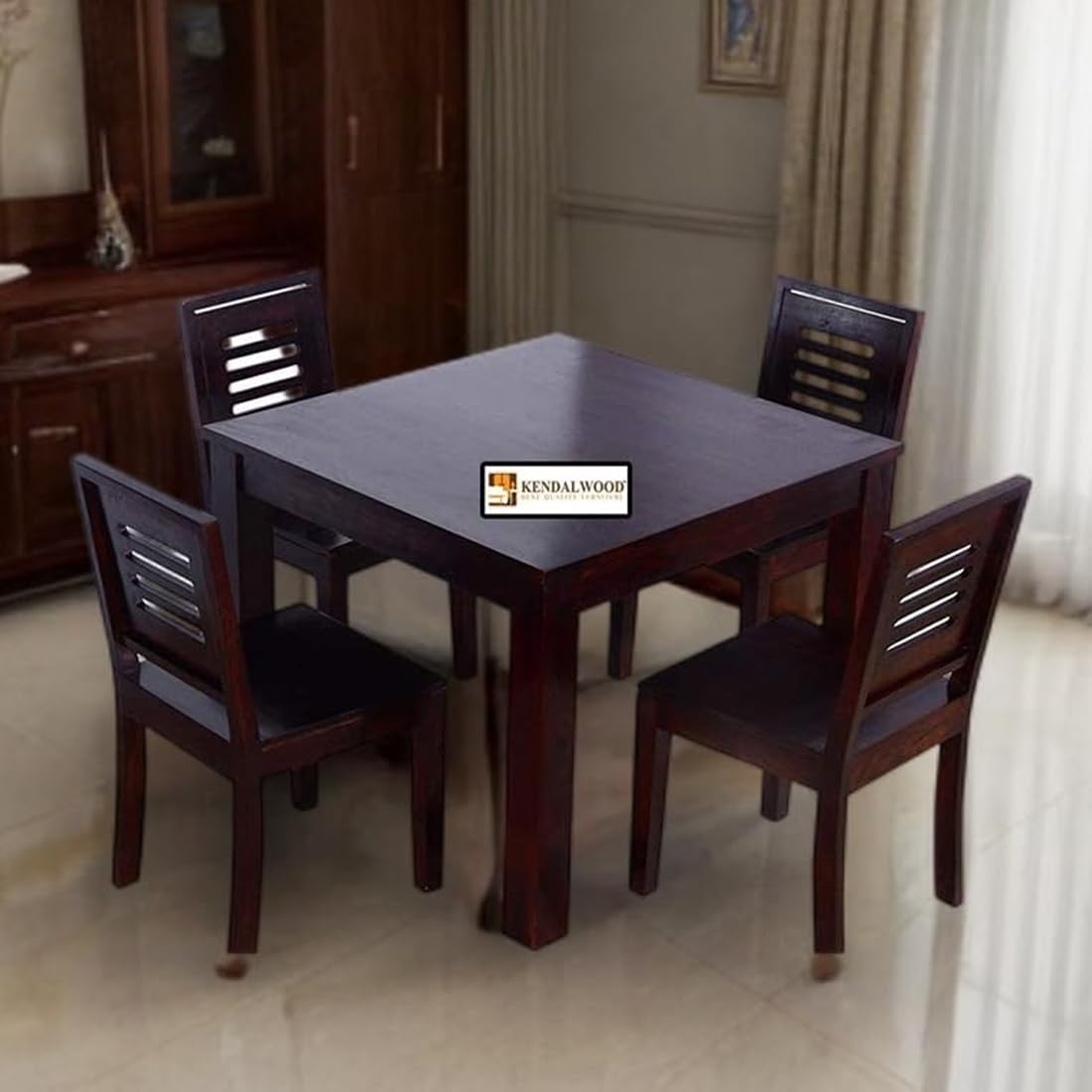 Sheesham Wood Dining Table with Chairs| Dining Set Living Room Furniture 4 Seater Dining Set