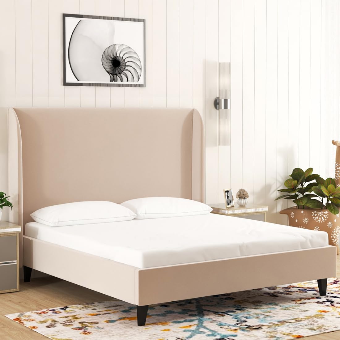 Modern Home Furniture | King Size Bed | Bed for Bedroom, Living Room | Best Furniture for Home | Bed Without Storage | Mattress not Included