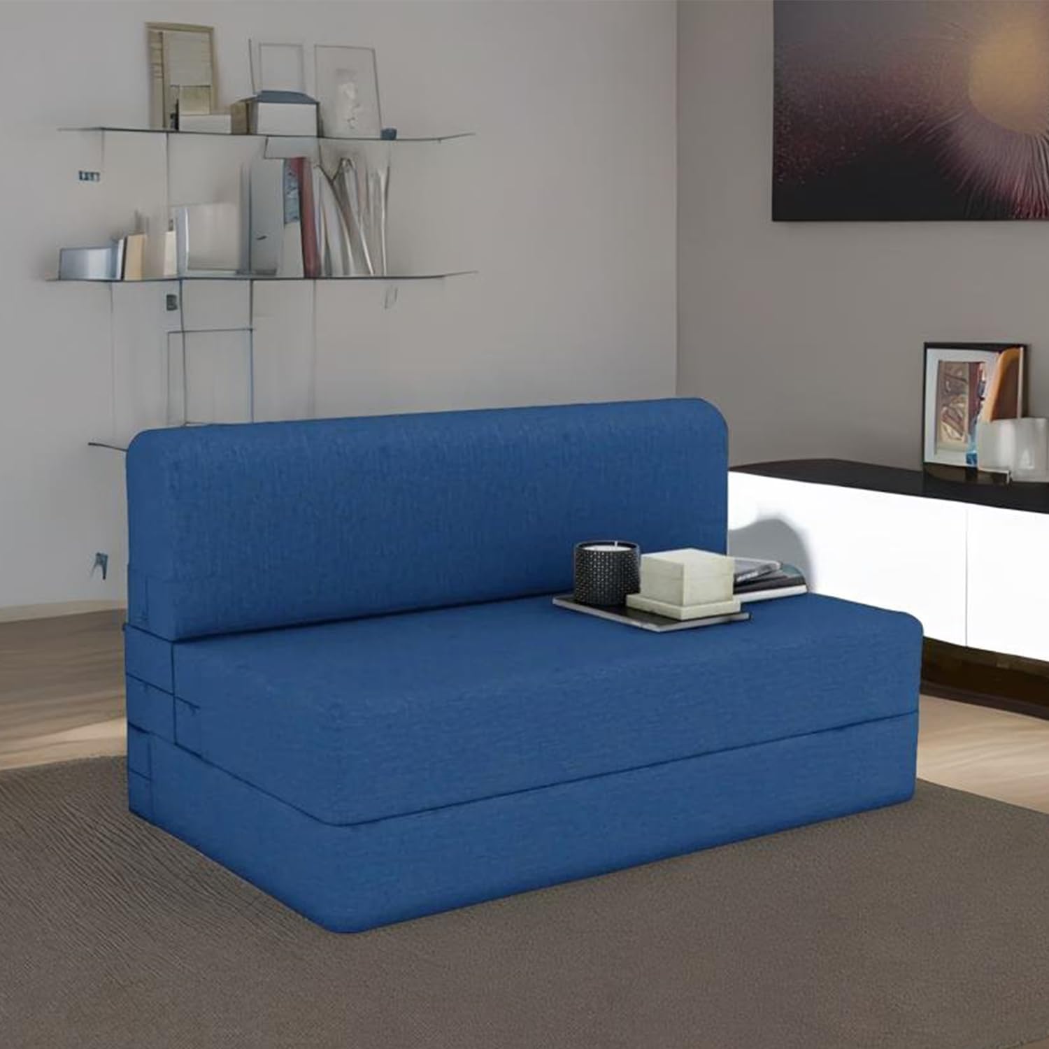 Modern Home Furniture | Fold Out Sofa Cum Bed | 2 Seater Sofa | Sofa for Living Room, Home & Office Furniture