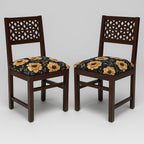 Modern Home Furniture | Solid Wood Dining Chair Set of 2 | Multipurpose Chair for Home & Office | Honey Finish |Pre Assembled (Ready to Use)