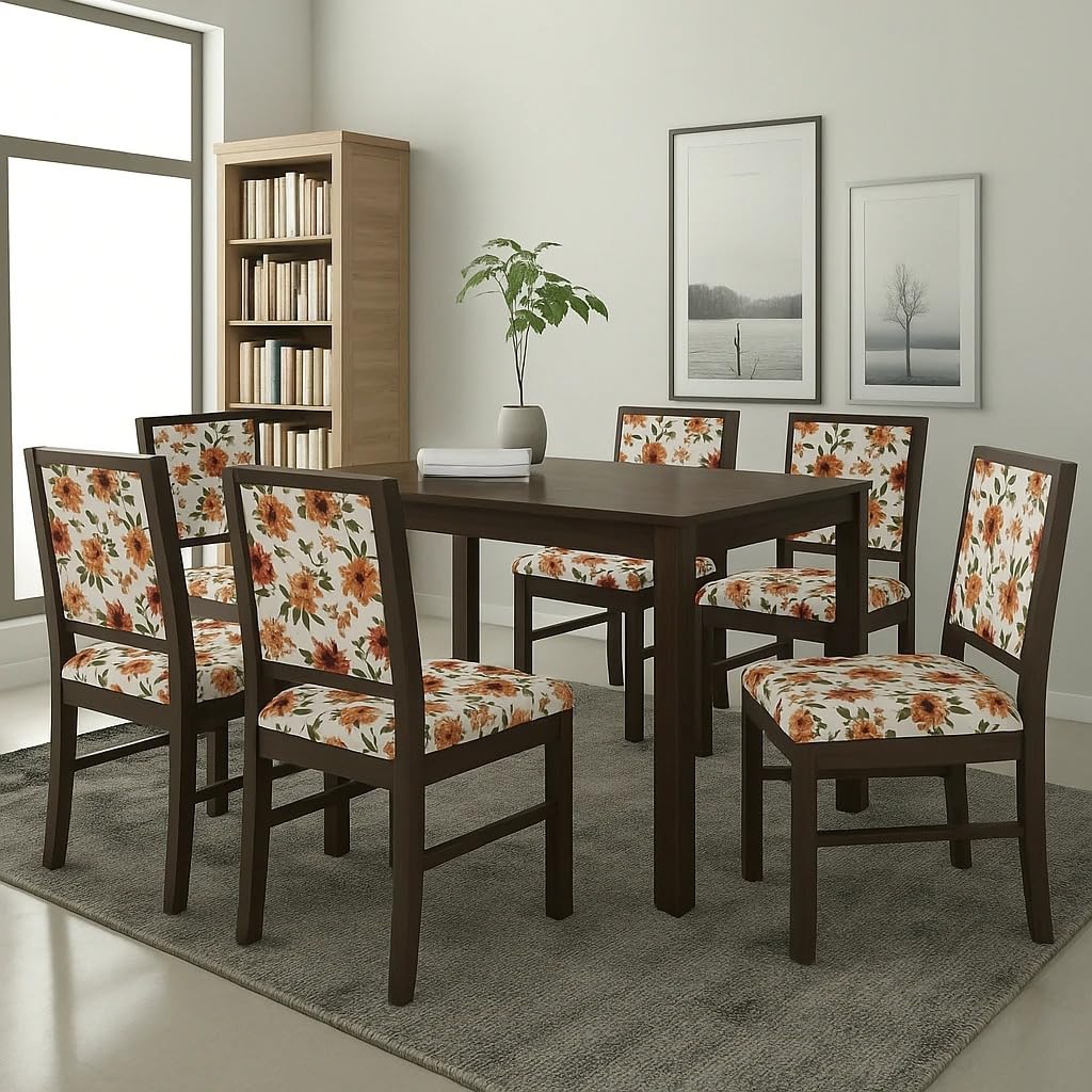 Premium Dining Room Furniture Wooden Dining Table with 6 Chairs | sheesham Wood Dining Table 6 Seater | Dining Table Set