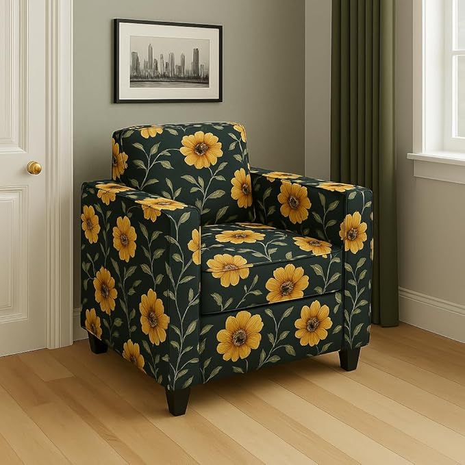 1 Seater Fabric Sofa Set for Living Room Furniture | Fabric 1 Seater Sofa Set | Sofa for Home & Office