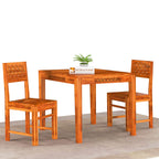 Sheesham Wood Dining Table Square (34x34 inch) with 2 Chair | 2 Seater Dining Set