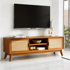 Sheesham Wooden TV Entertainment Unit | TV Unit for Bedroom, Living Room | Cabinet with Storage