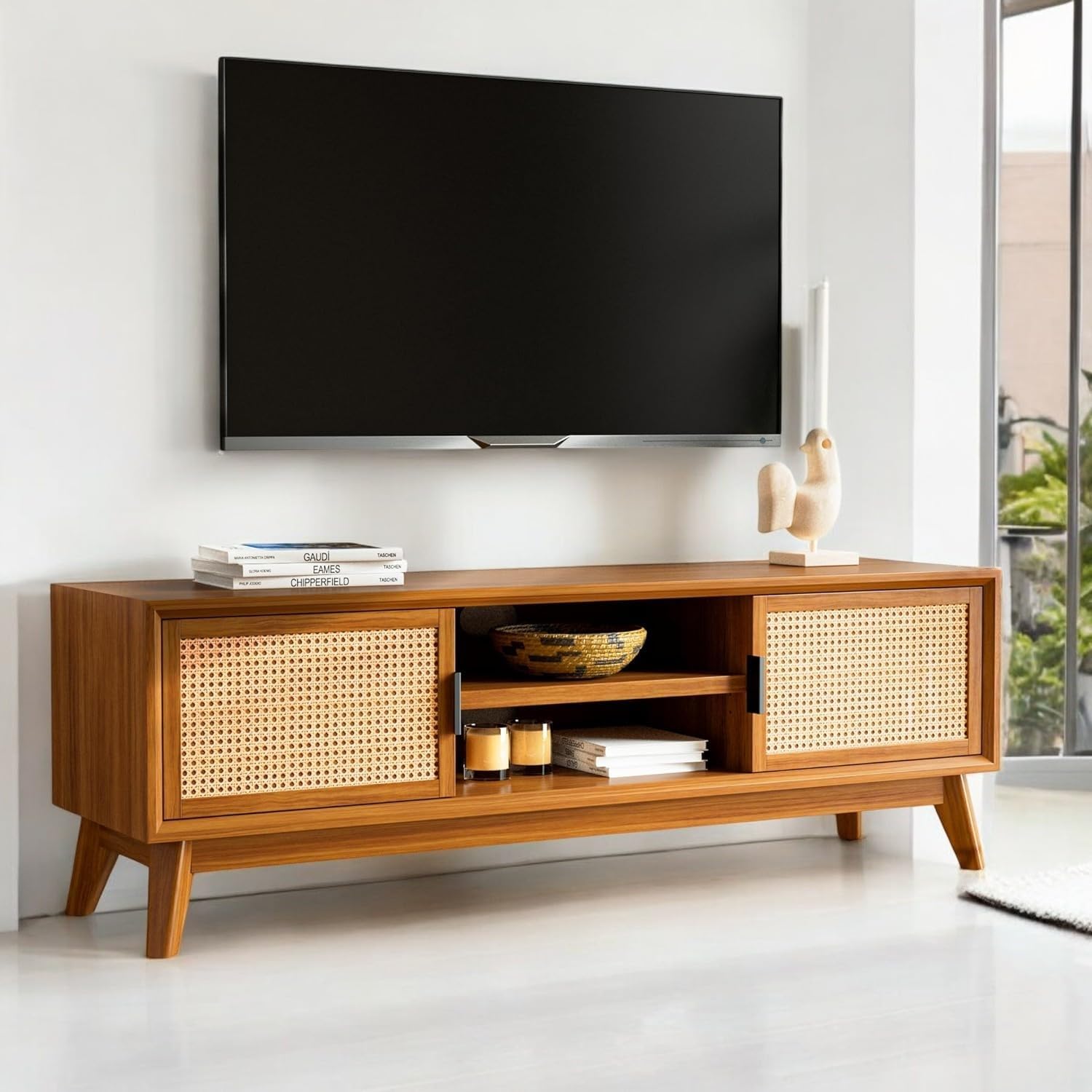 Sheesham Wooden TV Entertainment Unit | TV Unit for Bedroom, Living Room | Cabinet with Storage