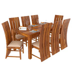 Solid (Sheesham) Wood Dining Table with 8 Chairs | 8 Seater Dining Set