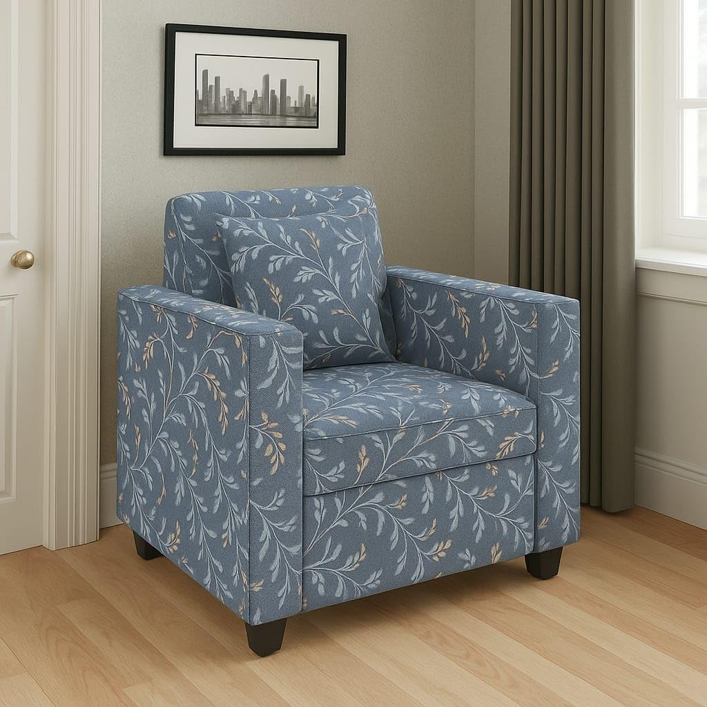 1 Seater Fabric Sofa Set for Living Room Furniture | Fabric 1 Seater Sofa Set for Home & Office
