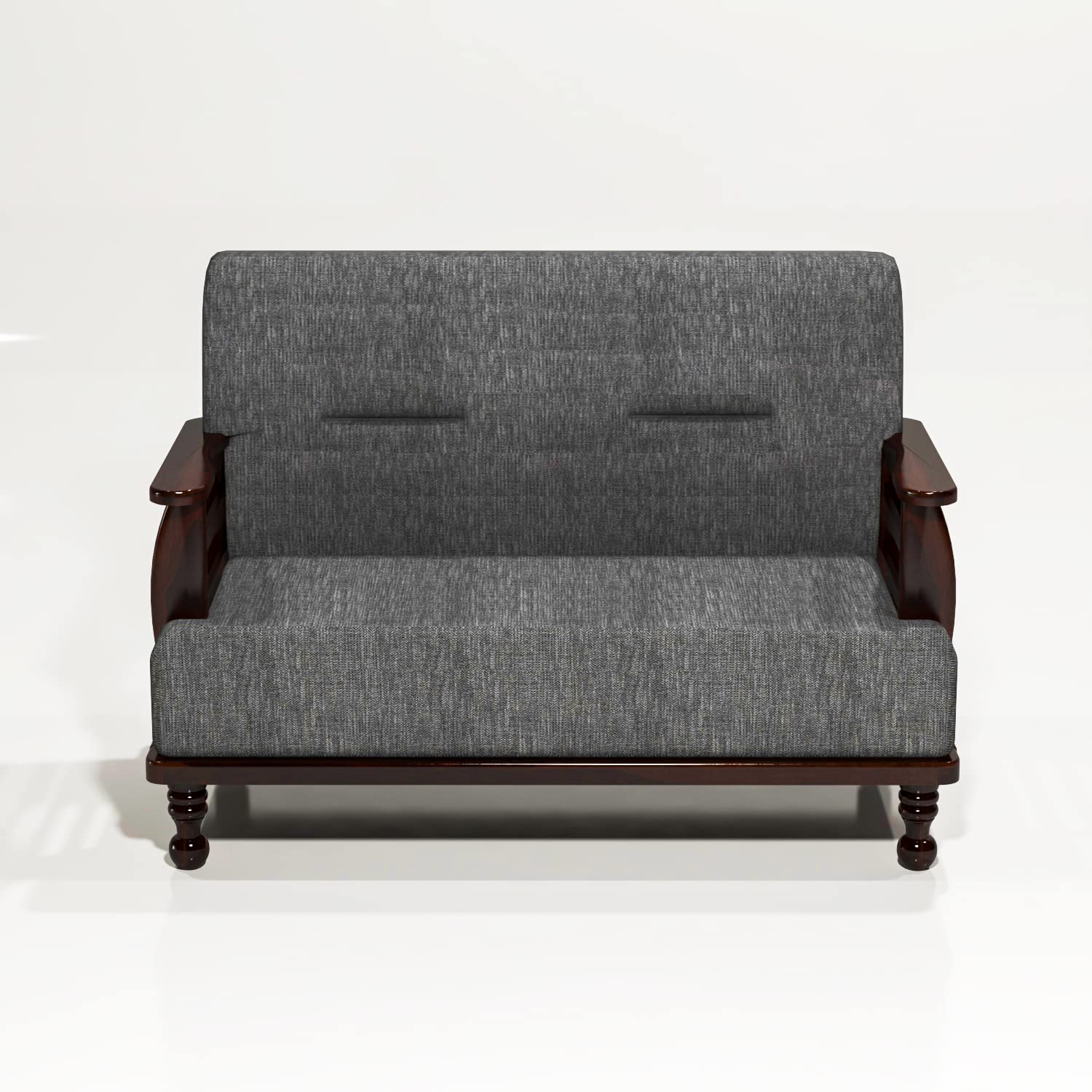 Solid Wood 2 Seater Wooden Sofa Set for Living Room Furniture Fabric 2 Seater Sofa