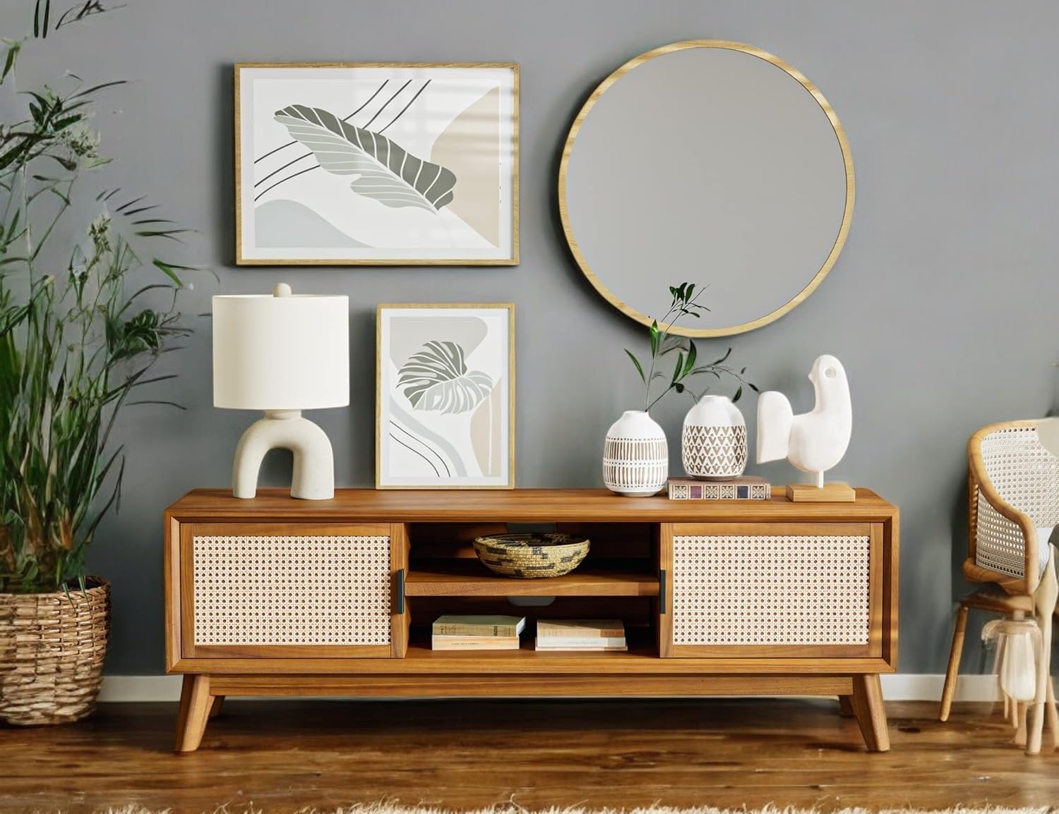 Sheesham Wooden TV Entertainment Unit | TV Unit for Bedroom, Living Room | Cabinet with Storage