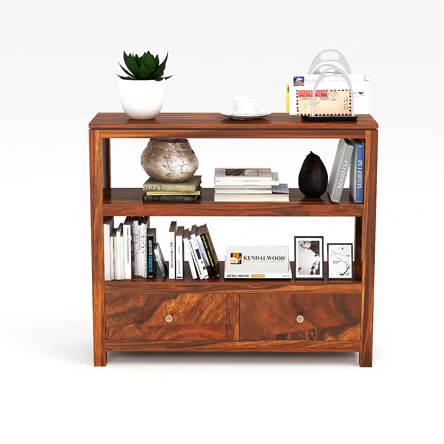 Solid Wood Console Table with Drawer | Kitchen Rack | Book Shelves