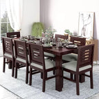 Sheesham Wood Dining Table (78x35) with 8 Chairs | 8 Seater Dining Set | Wooden Dining Table with Chair | Dining Room Furniture