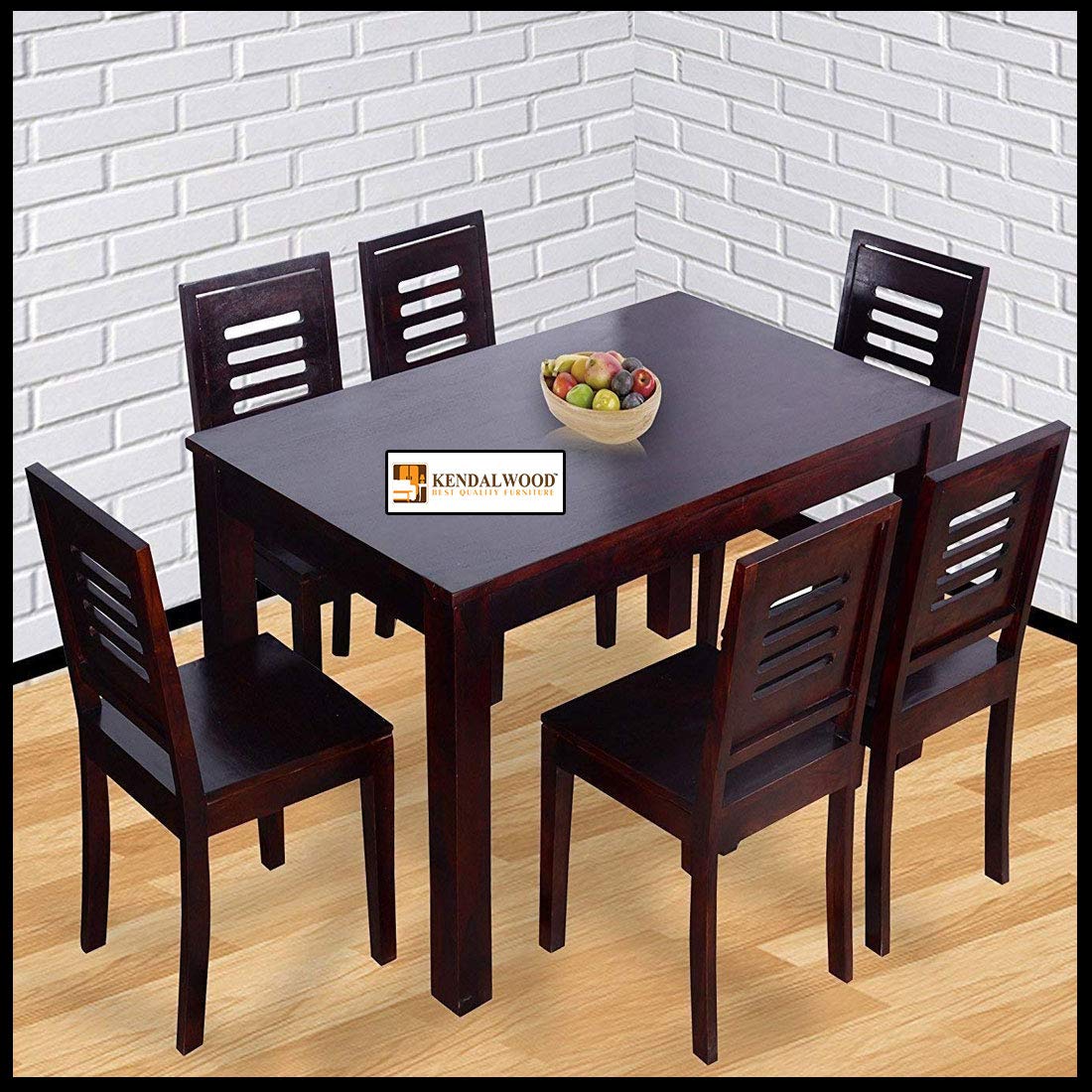 Sheesham Wood Dining Table with 6 Chairs | Wooden Dining Table