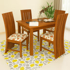 Sheesham Wood Dining Table(45x30 Inch) with 4 Chairs | 4 Seater Dining Set | Wooden Dining Table with Chair - Dining Room Furniture