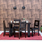Sheesham Wood Dining Table with 4 Chairs | 4 Seater Dining Set | Wooden Dining Table with Chair - Dining Room Furniture
