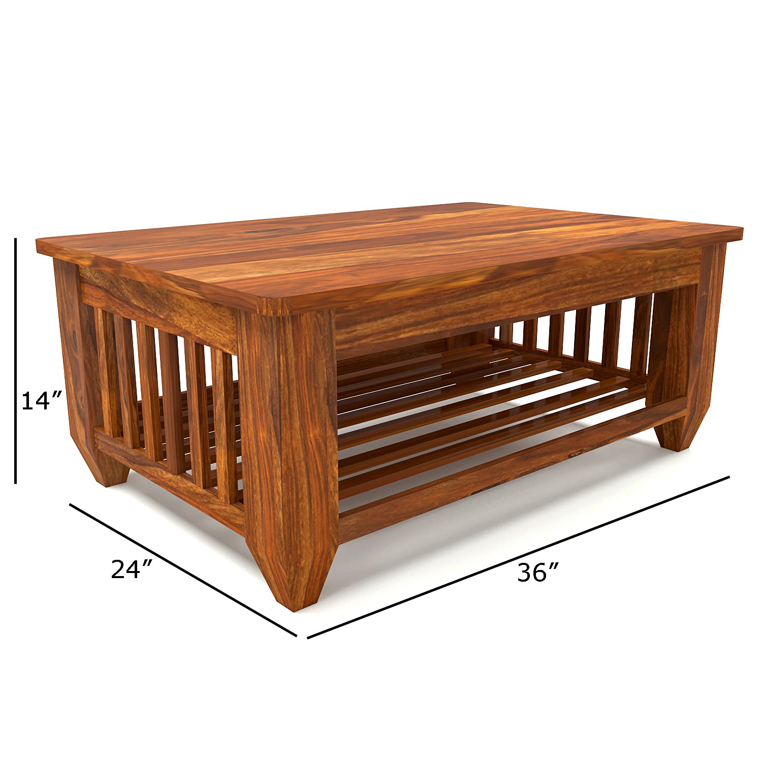 Premium Sheesham Wood Coffee Table for Living Room | Solid Wood Coffee Table, Center Table, Tea Table | Wooden Coffee Table | Best Furniture for Home
