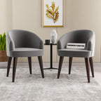 Modern Home Furniture|Solid Wood Cushion Dining Chair Set of 2 with Velvet Fabric | Study Chair for Home & Office