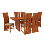 Sheesham Wood Dining Table with 6 Chairs, 1 Table, 6 Seater Dining Set -Dining Room Furniture