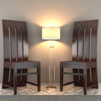 Modern Home Furniture | Solid Wood Dining Chair Set of 2 | Study & Multipurpose Chair for Home & Office | Honey Finish | Pre Assembled (Ready to Use)