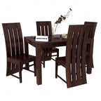 Premium Sheesham Wood Dining Table (45x30) with 4 Chairs | 4 Seater Dining Set | Wooden Dining Table with Chair | Dining Room Furniture