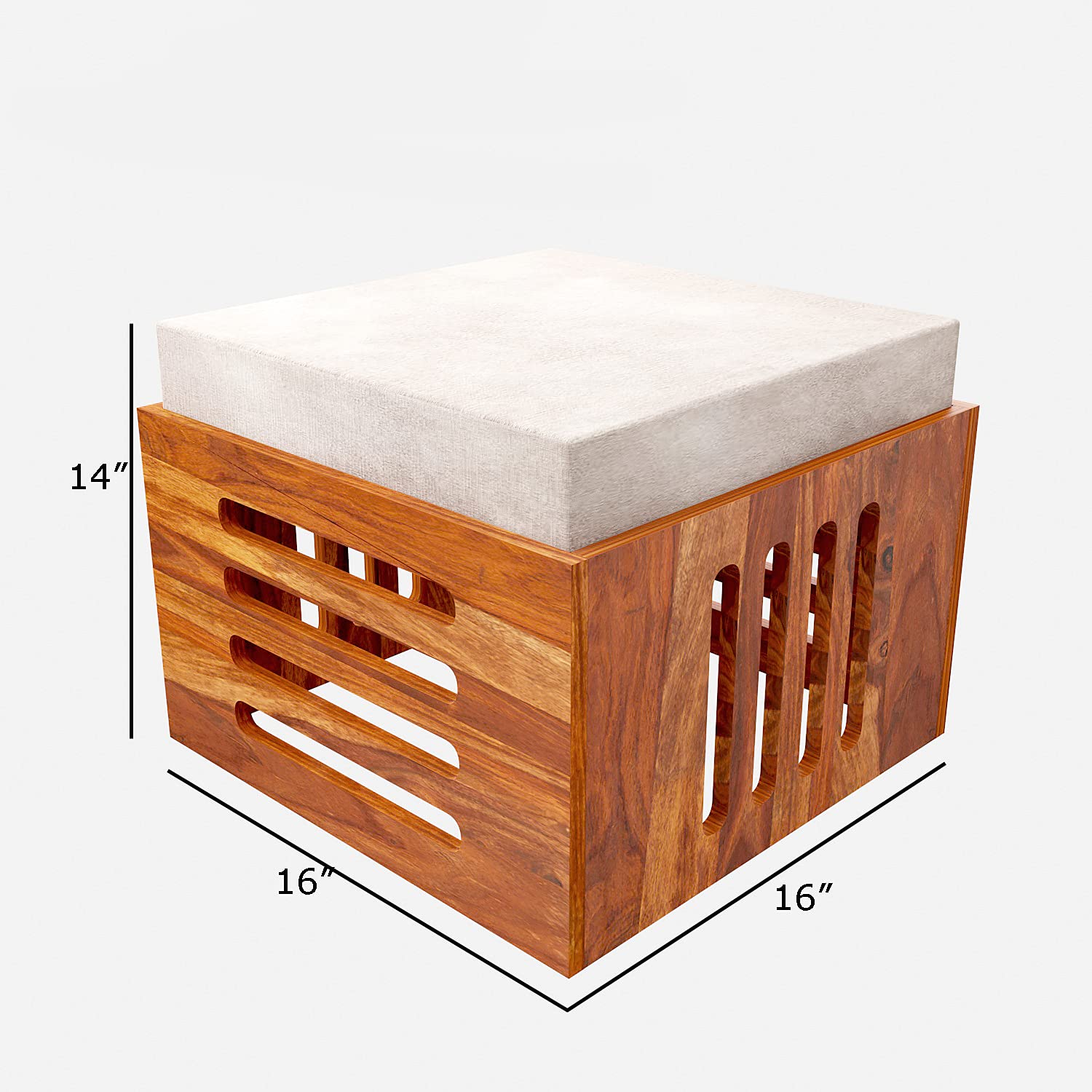 Premium Sheesham Wood Coffee Table for Living Room | Wooden Coffee Table with 4 Stool