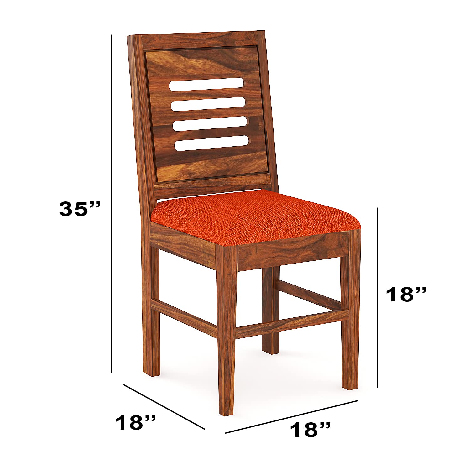 Premium Sheesham Wood Dining Table (34x34) with 4 Chairs |4 Seater Dining Set | Wooden Dining Table with Chair | Dining Room Furniture