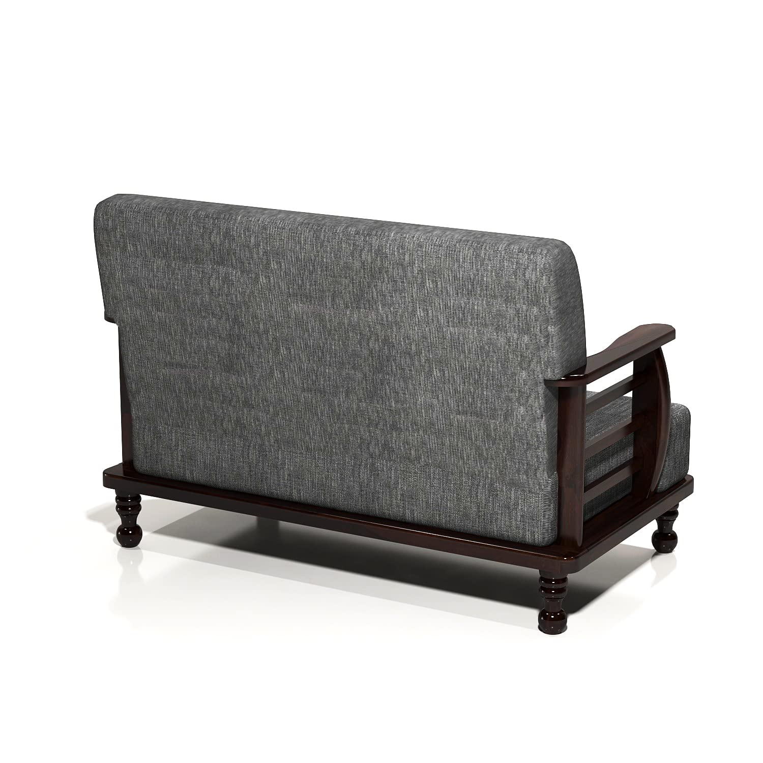 Solid Wood 2 Seater Wooden Sofa Set for Living Room Furniture Fabric 2 Seater Sofa