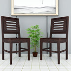 Furniture Solid Sheesham Wood Dining Chair Set of 2