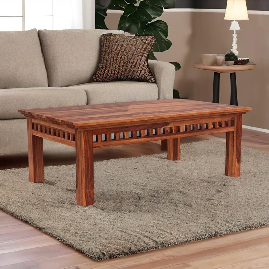 Premium Sheesham Wood Coffee Table for Living Room | Solid Wood Coffee Table, Center Table, Tea Table | Wooden Coffee Table | Best Furniture for Home