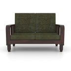 Solid Wood 2 Seater Wooden Sofa Set for Living Room Furniture Fabric 2 Seater Sofa