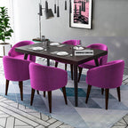 Sheesham Wood Dining Table(57x35) with 6 Chairs | 6 Seater Dining Set | Wooden Dining Table with Chair - Dining Room Furniture