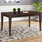Sheesham Wood Dining Table (57x35 Inch) | Multi-Purpose uses Home and Office Desk | Dining Room Furniture | Wooden 6 Seater Dining Table
