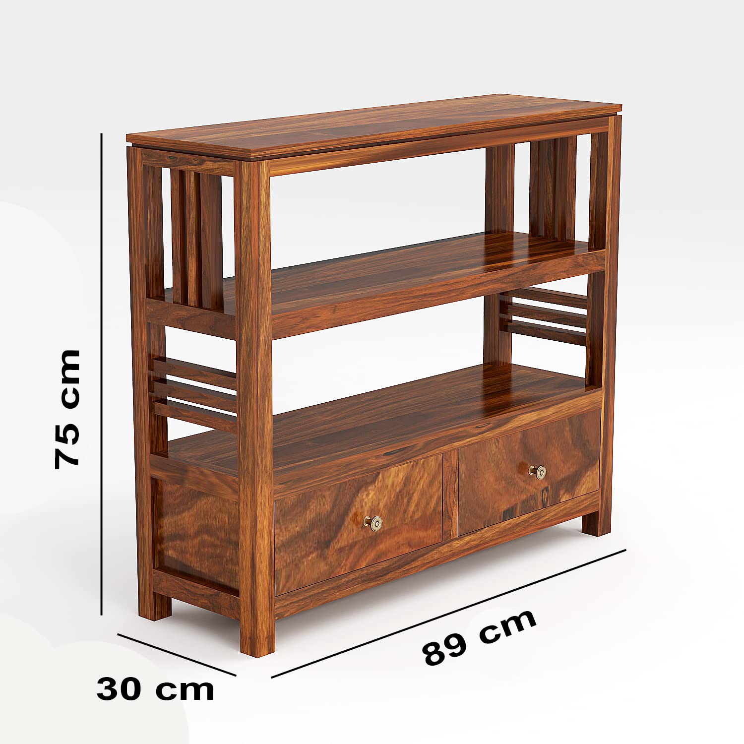 Solid Wood Console Table with Drawer | Kitchen Rack | Book Shelves