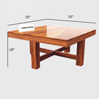Premium Sheesham Wood Coffee Table for Living Room | Wooden Coffee Table with 4 Stool
