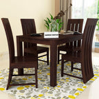 Premium Sheesham Wood Dining Table (45x30) with 4 Chairs | 4 Seater Dining Set | Wooden Dining Table with Chair | Dining Room Furniture