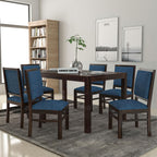 Premium Dining Room Furniture Wooden Dining Table with 6 Chairs | Solid Wood 6 Seater Dining Set
