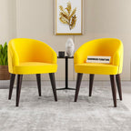 Modern Home Furniture|Solid Wood Cushion Dining Chair Set of 2 with Velvet Fabric | Study Chair for Home & Office